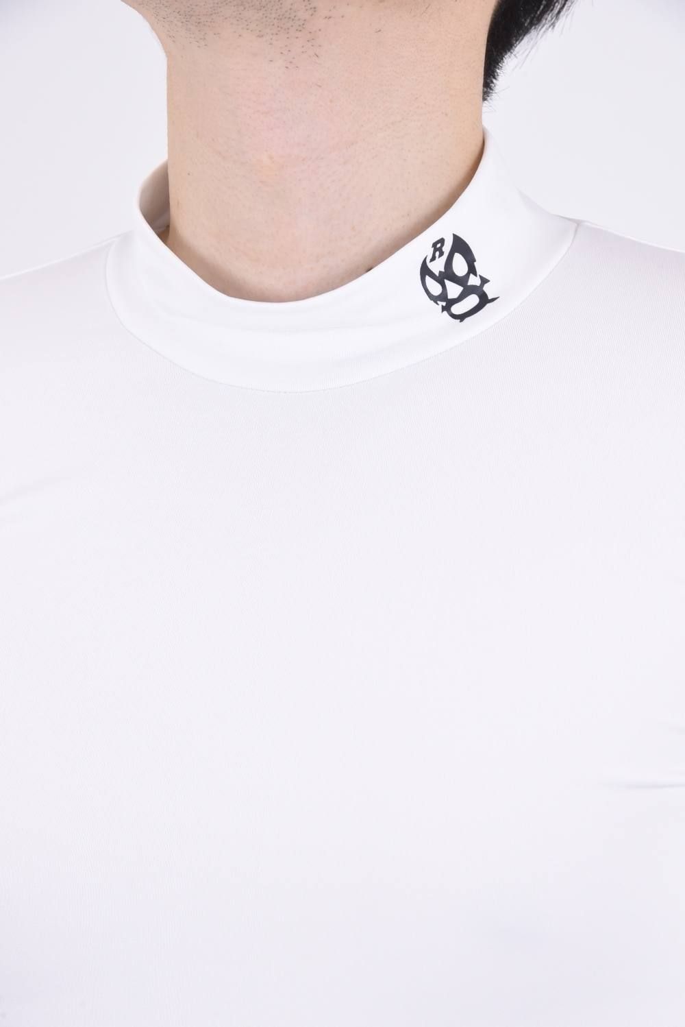 INNER LS / ルチャプリント ハイネックTシャツ ホワイト