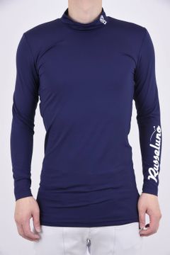 INNER LS / ルチャプリント ハイネックTシャツ ネイビー