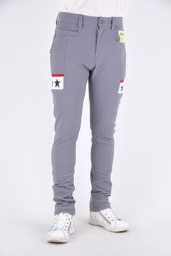SKINNY PANTS / ジャガードリブ スキニーロングパンツ グレー