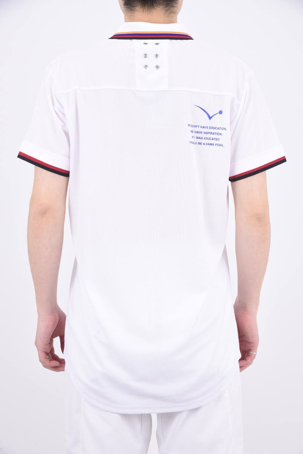 LUCHA WAPPEN POLO / グラデーション ポロシャツ ホワイト