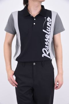 PANEL POLO / クラシックデザイン ポロシャツ ブラック