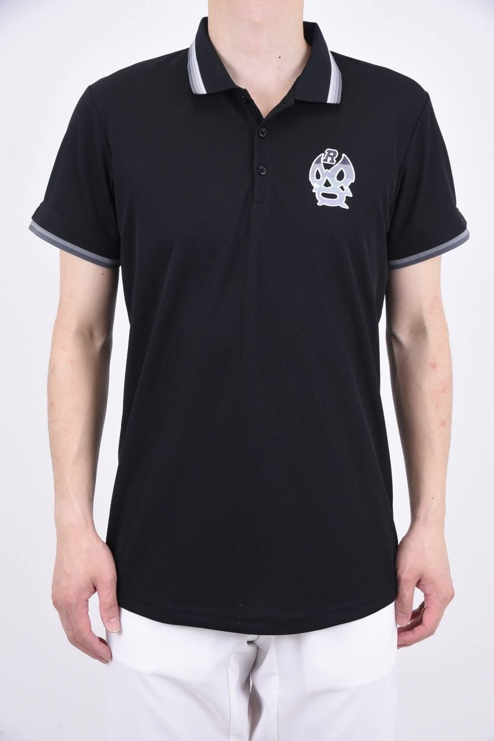LUCHA WAPPEN POLO / グラデーション ポロシャツ ブラック