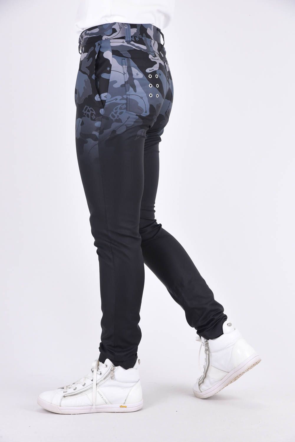 GRADATION SKINNY PANTS / グラデーションミックス スキニーパンツ ブラック