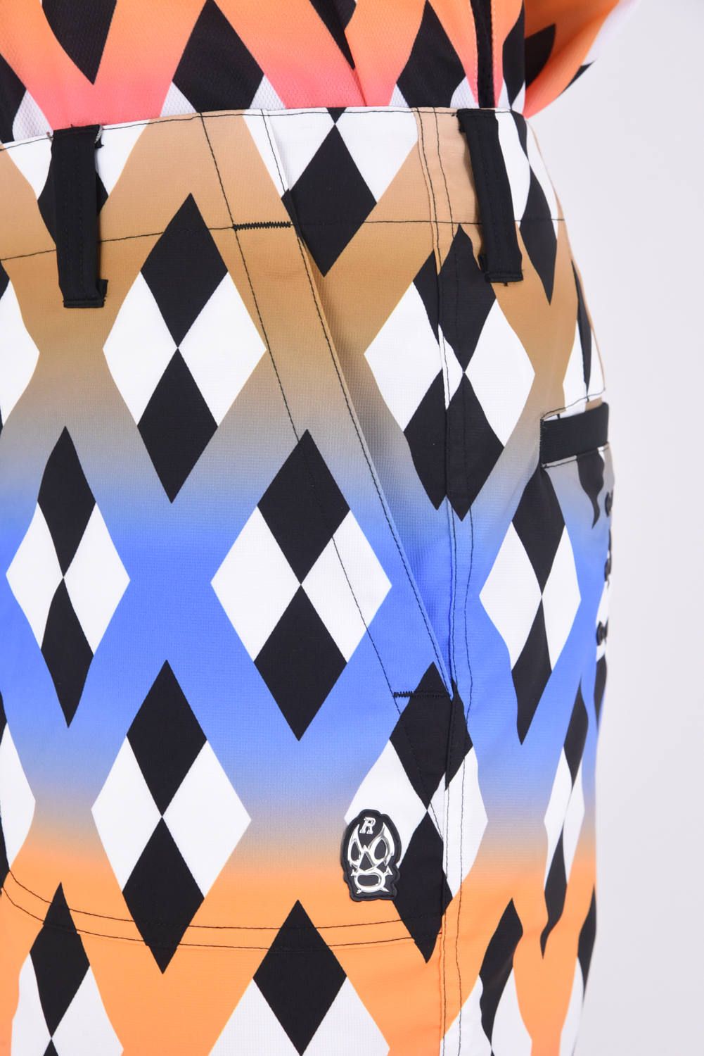 RAINBOW ARGYLE SHORTS / レインボー アーガイル ショートパンツ ブラック
