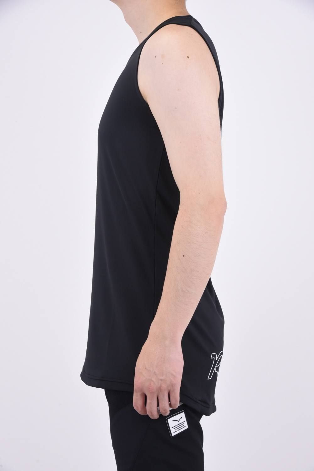 NO SLEEVE INNER(SOLID) / 2WAYストレッチ ロングノースリーブ ブラック