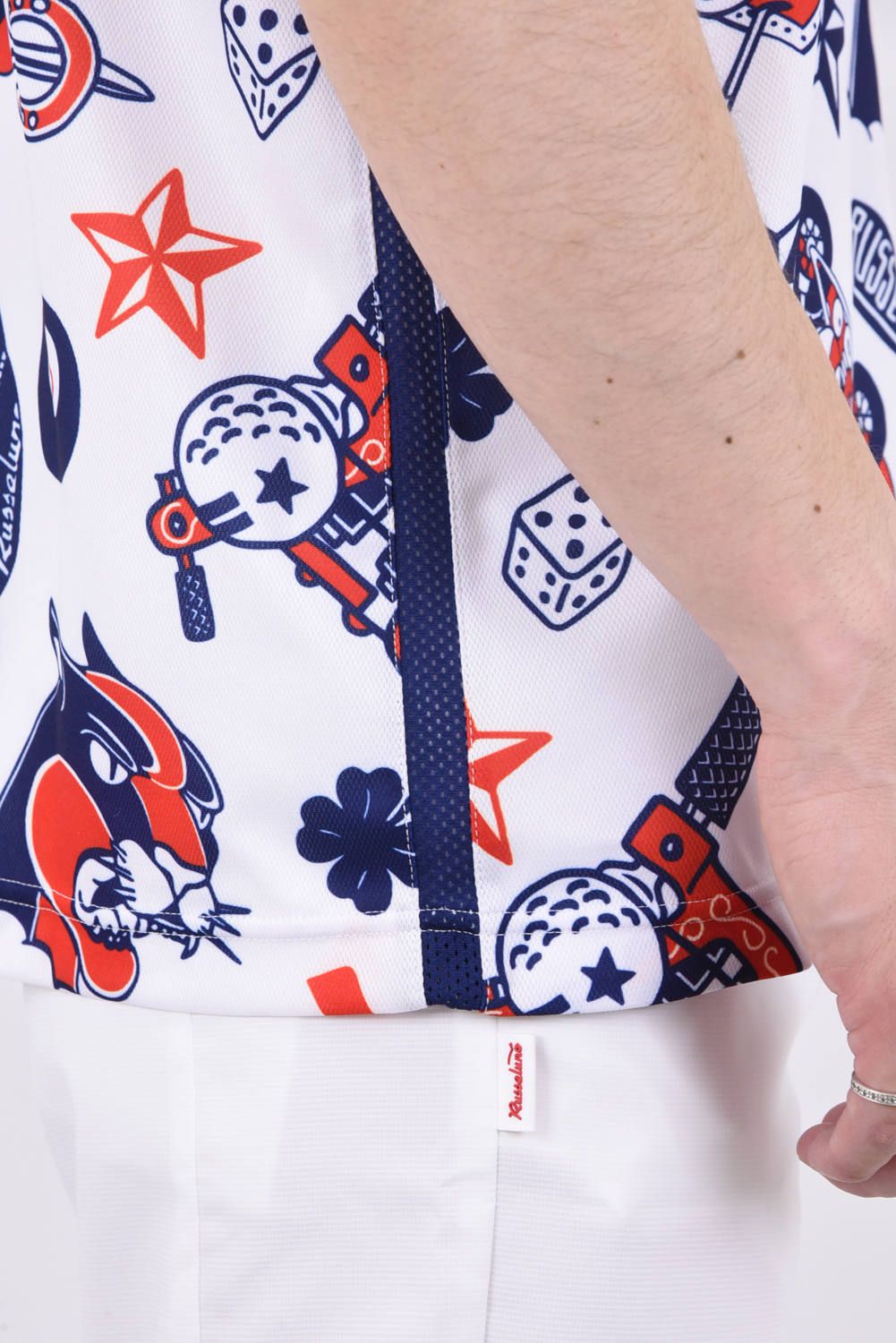 RUSSELUNO - FLASH PATTERN POLO / タトゥーフラッシュ サイド