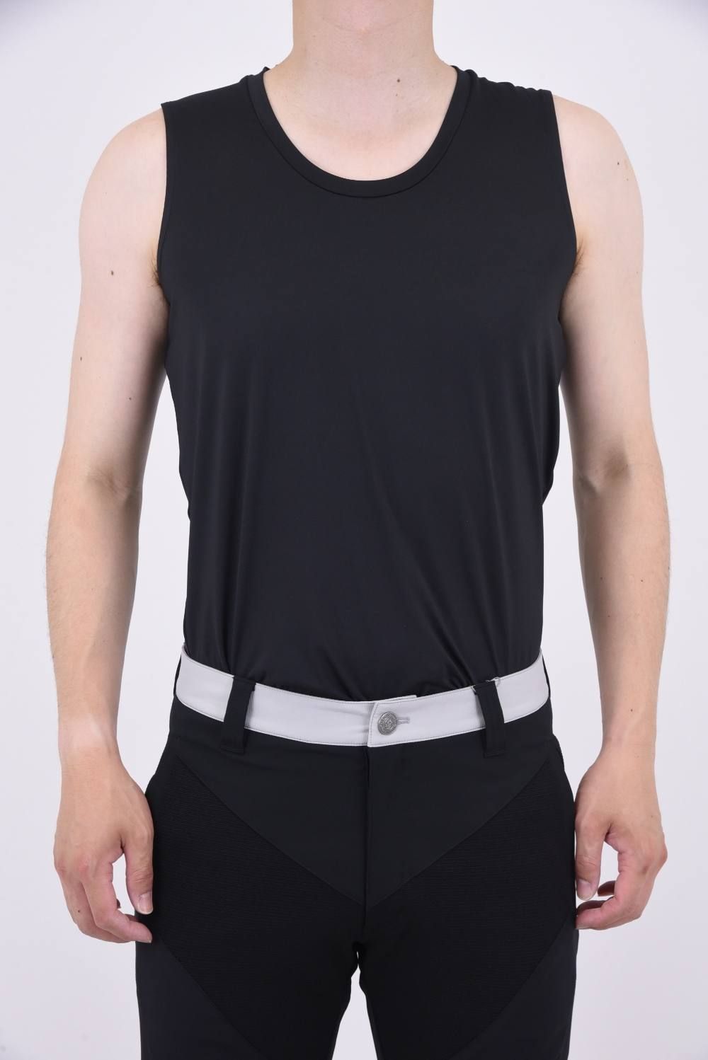 NO SLEEVE INNER(SOLID) / 2WAYストレッチ ロングノースリーブ ブラック