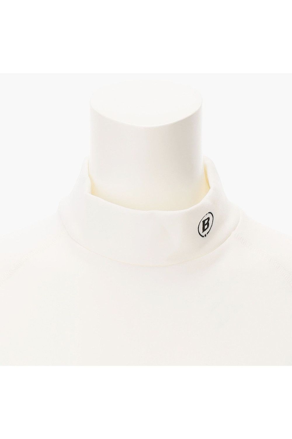 【25AW】【レディース】 WOMEN’S WARM LS HIGHNECK / 裏起毛 ブランドロゴ モックネックTシャツ (ホワイト)