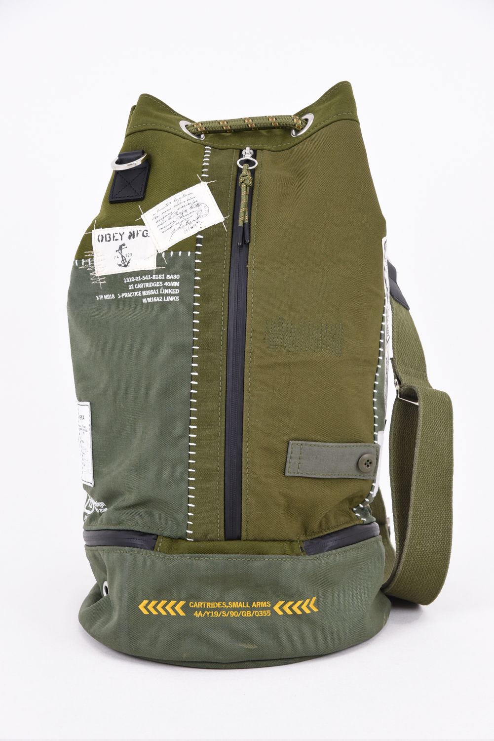 【2026 MILITARY SERIES】  ZZ26-DBB02 / コーデュラナイロン・コットン トートバッグ (カーキ)