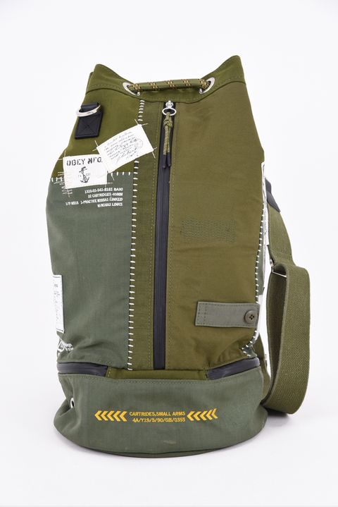 【2026 MILITARY SERIES】  ZZ26-DBB02 / コーデュラナイロン・コットン トートバッグ (カーキ)