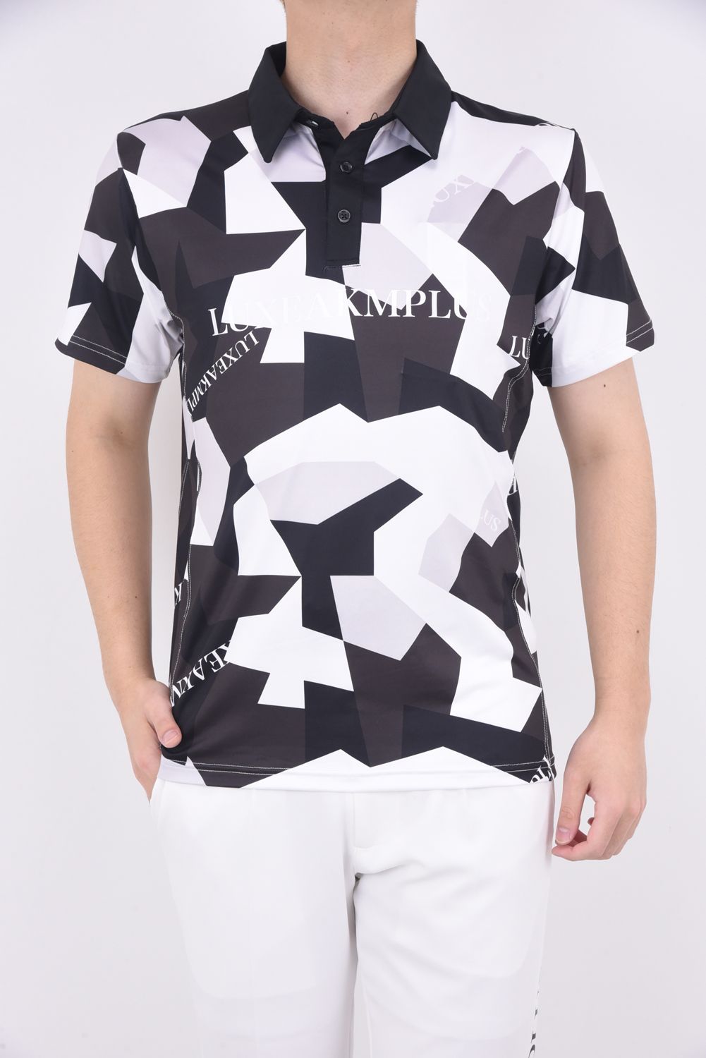 BASIC LOGO POLO SHIRTS / フロントロゴ 半袖ポロシャツ ホワイトカモ