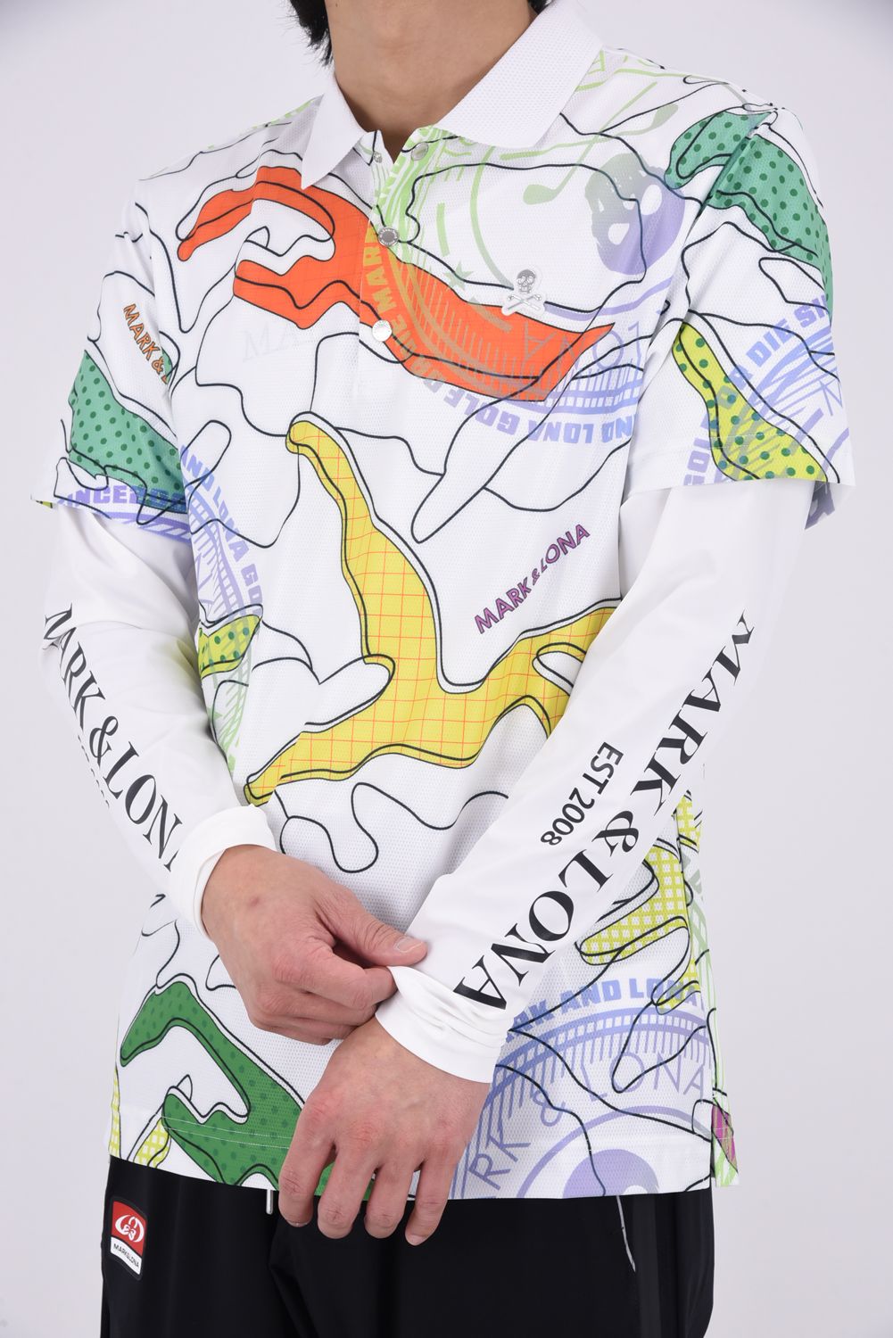 【26SS】 HEC U-NECK UV BASE LAYER / ブランドロゴ ロングスリーブ Uネック サマーインナーTシャツ (ホワイト)