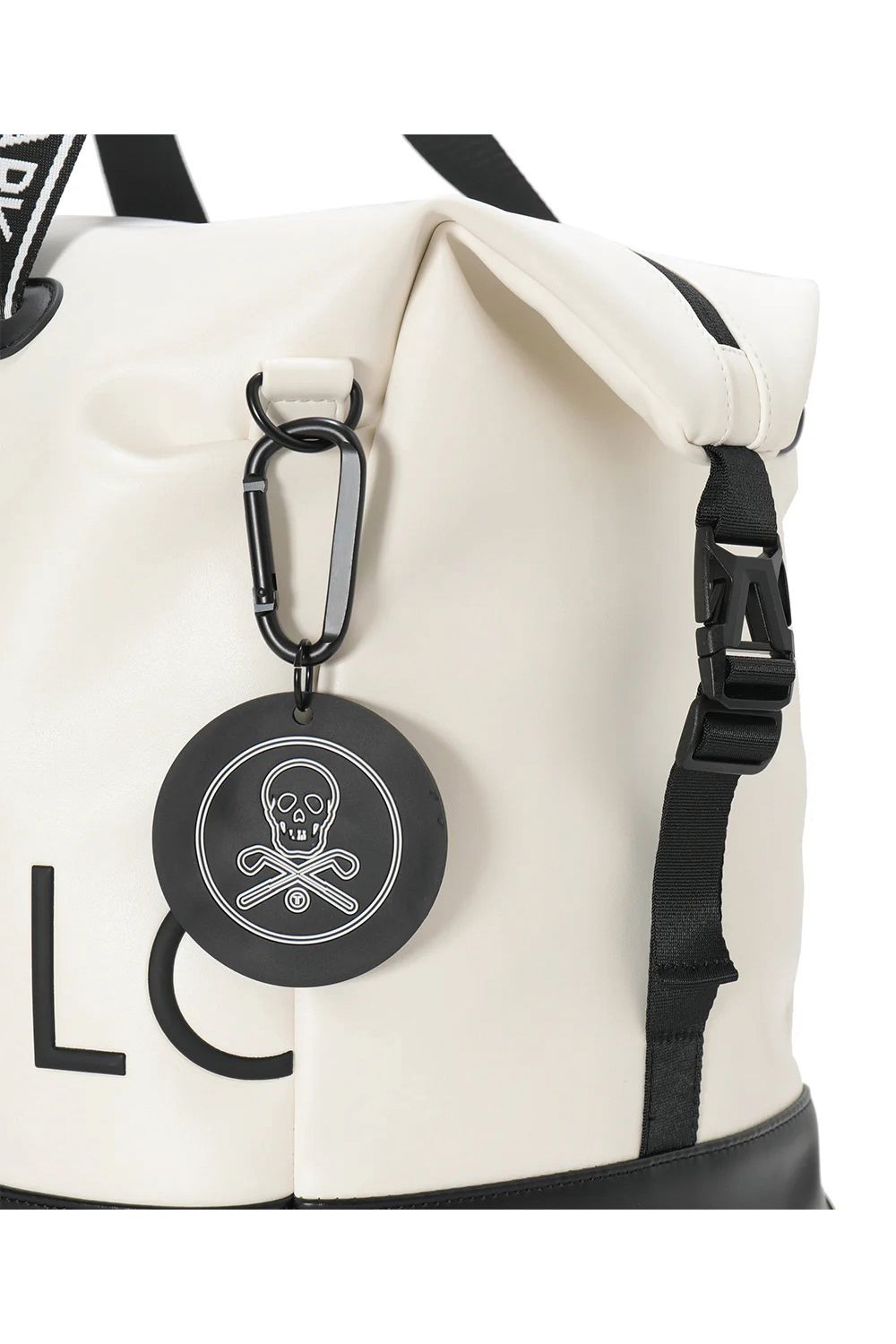 【26SS】【T-LINE】 VELOCITY TRAVEL DUFFLE BAG / モノトーン シンセティックレザー 2WAYボストンバッグ (ホワイト)