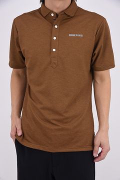 【26SS】 MEN'S LINEN-T WC SHIRT / リネンタッチ ワイドカラーポロシャツ (ブラウン)