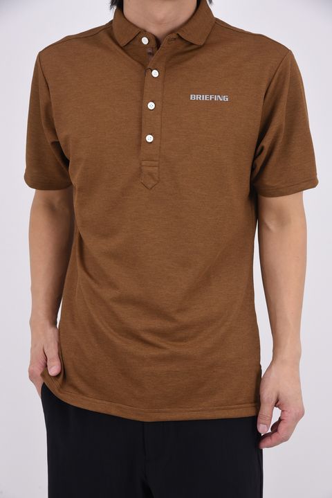 【26SS】 MEN'S LINEN-T WC SHIRT / リネンタッチ ワイドカラーポロシャツ (ブラウン)