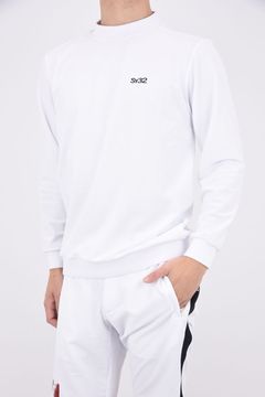 【ABSOLUTE】 CARVICO PANTELLERIA CREW / ロゴ カルビコ ストレッチ ロングスリーブ モックネック Tシャツ (ホワイト)