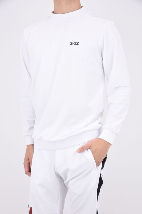 【ABSOLUTE】 CARVICO PANTELLERIA CREW / ロゴ カルビコ ストレッチ ロングスリーブ モックネック Tシャツ (ホワイト)