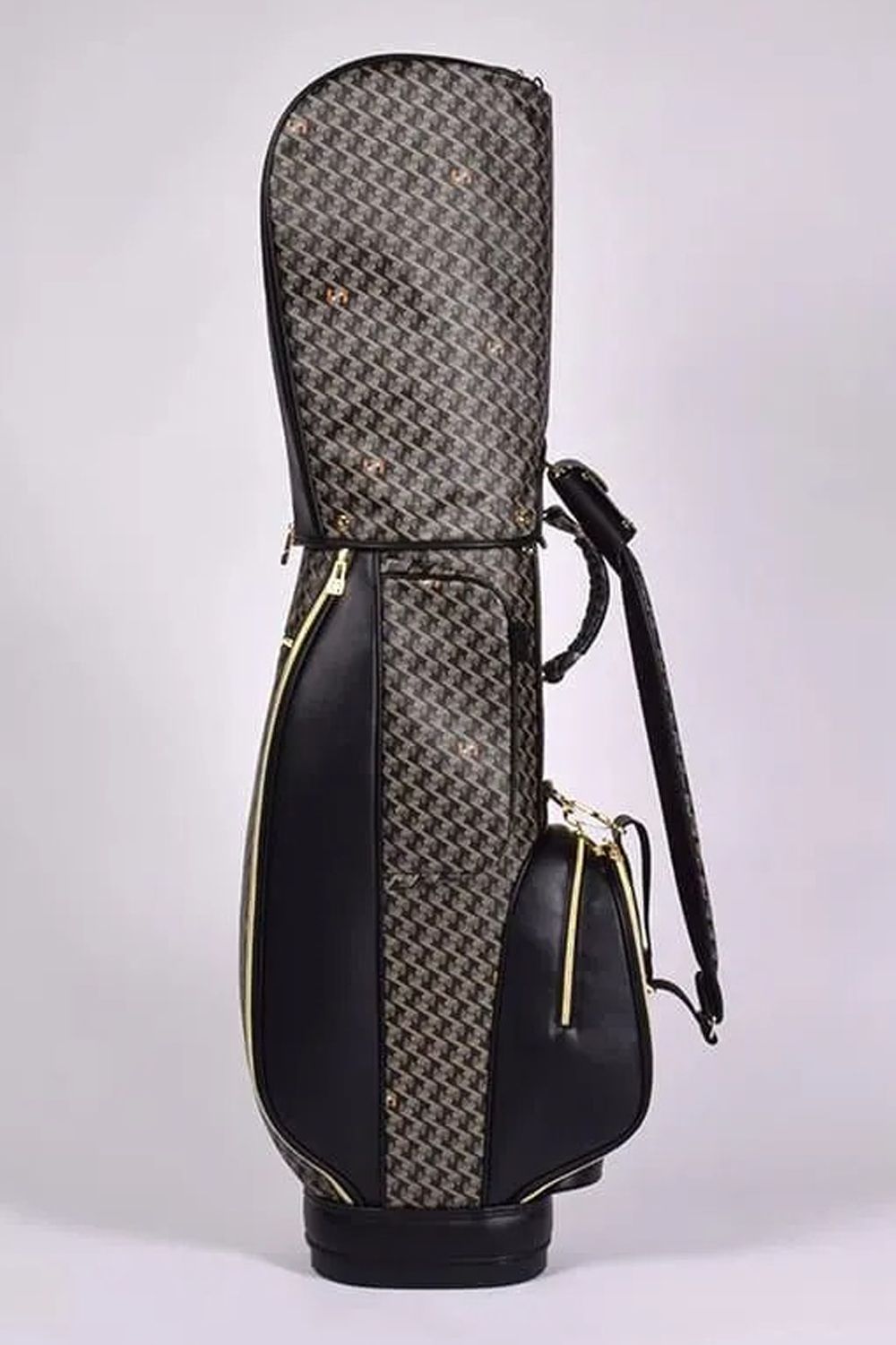 【26SS】【銀行振込・代金引換不可】【返品・交換不可】 RALLINA (ラリーナ) / ブランドオリジナルテキスタイル カートタイプ キャディバッグ （ダークブラック）*