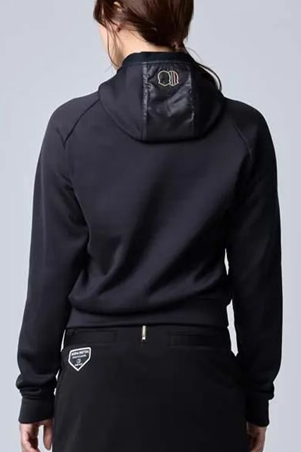 【26AW】【レディース】 KARUISHI HOODIE MOCK SHIRTS / 高機能フリース モックネック スウェットパーカー (ブラック)*