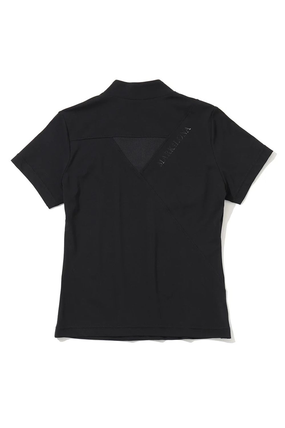 【26SS】【CODE COLLECTION】【レディース】 DCMT / メッシュポケット ハーフジップ モックネックTシャツ (ブラック)