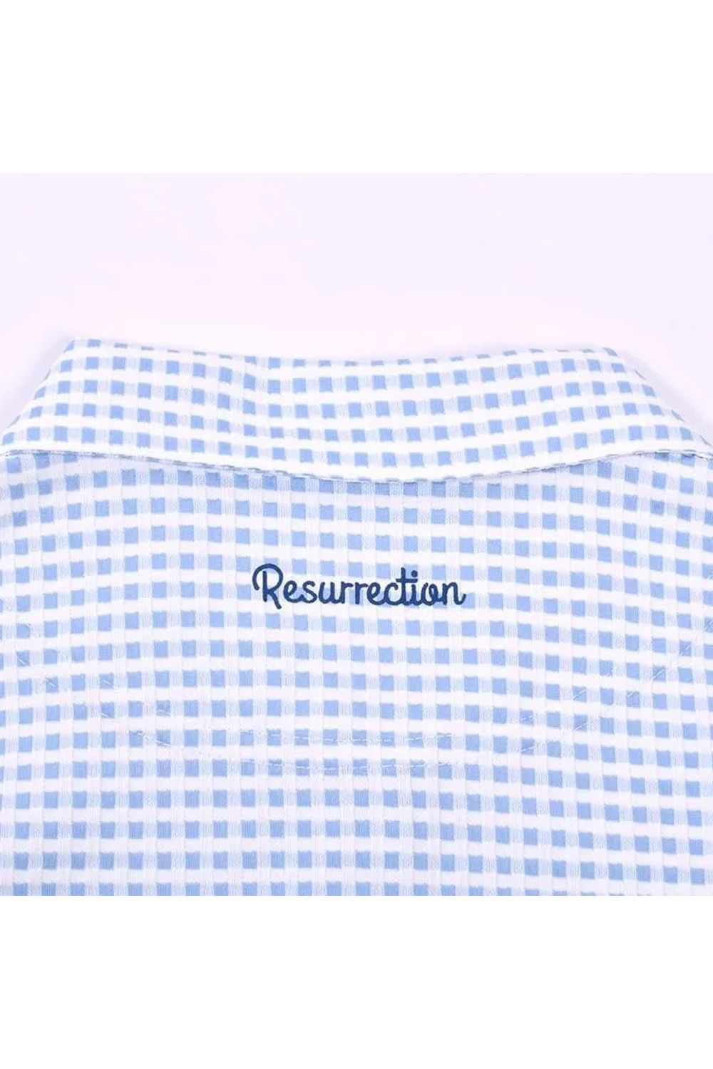 【26SS】【レディース】 GINGHAM CHECK SLEEVELESS POLO / ギンガムチェック ノースリーブ ポロシャツ (サックス)*