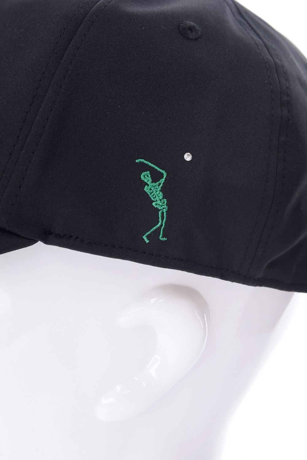 【26SS】 IRON SKULL CRYSTAL ACCENT CAP / アイアンスカル ブランドロゴ刺繍 ベースボールキャップ (ブラック)