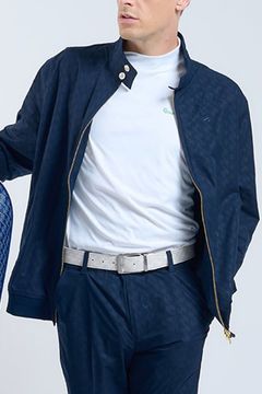 【25SS】GM EMBOSS HARRINGTON JACKET /  オリジナルテキスタイル ハリントンジャケット (ネイビー)*