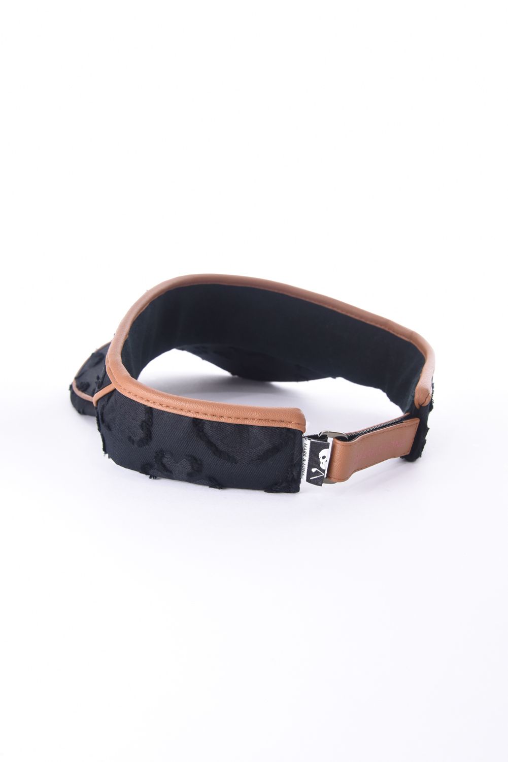 【26SS】 IMPERIAL CUT JACQUARD VISOR / 3Dモノグラム生地 レザーパイピング サンバイザー (ブラック)