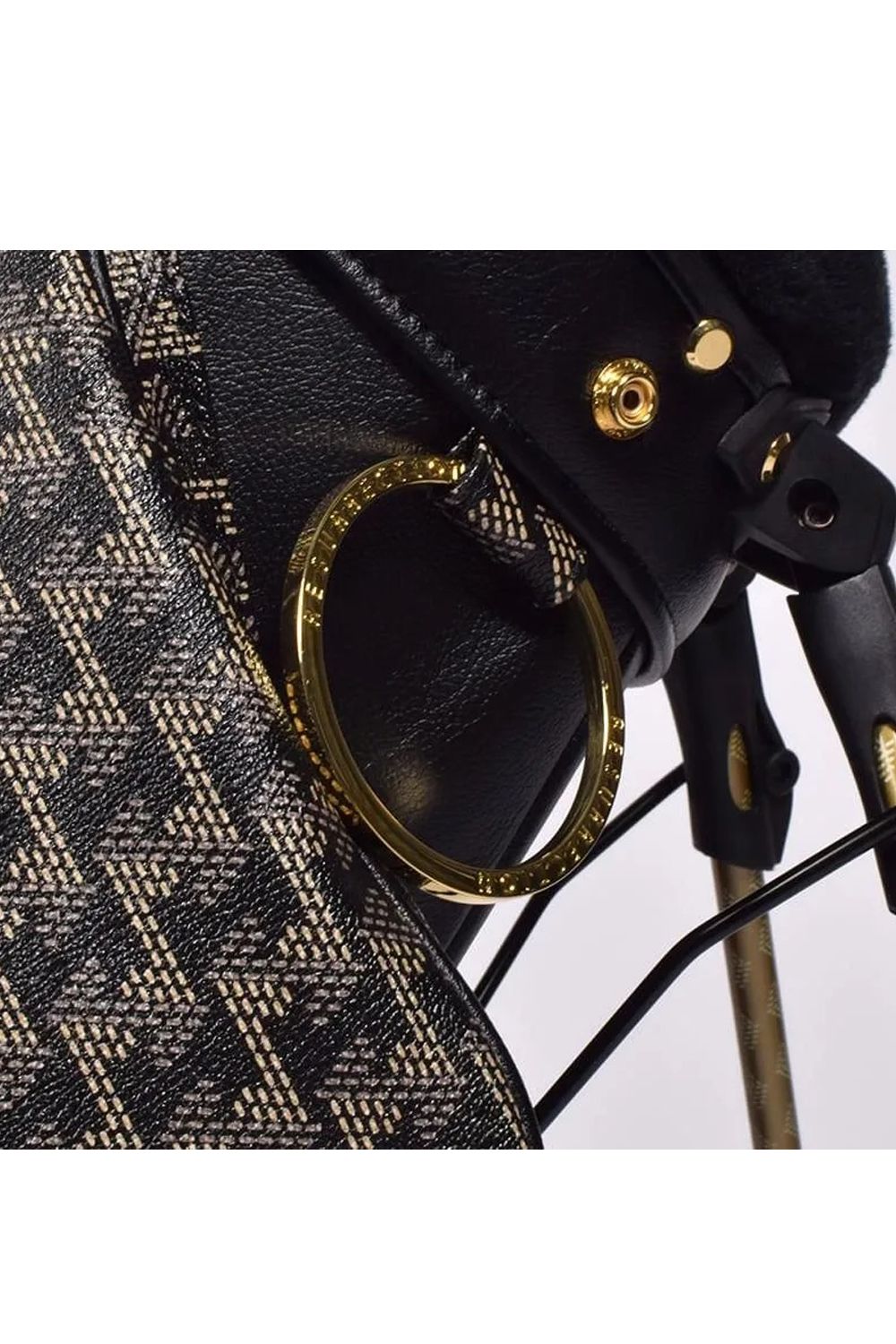 【26SS】【銀行振込・代金引換不可】【返品・交換不可】 PAVO (パーヴォー) / ブランドオリジナルテキスタイル スタンドキャディバッグ (ダークブラック)*