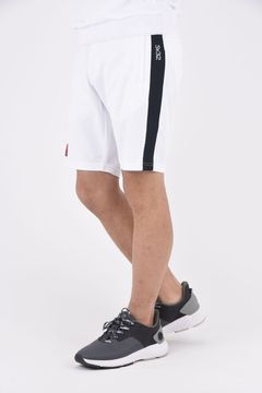 【ABSOLUTE】 CARVICO PANTELLERIA SIDE MESH SHORTS / ロゴ カルビコ ストレッチ ショートパンツ (ホワイト)