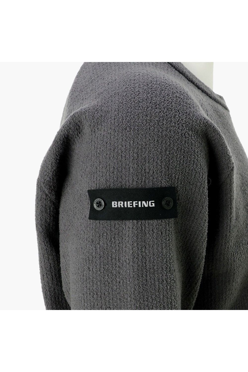 【26AW】 MEN’S AIRY YARN KNIT CREWNECK / エアリーファブリック ブランドロゴ クルーネックニット (チャコール)