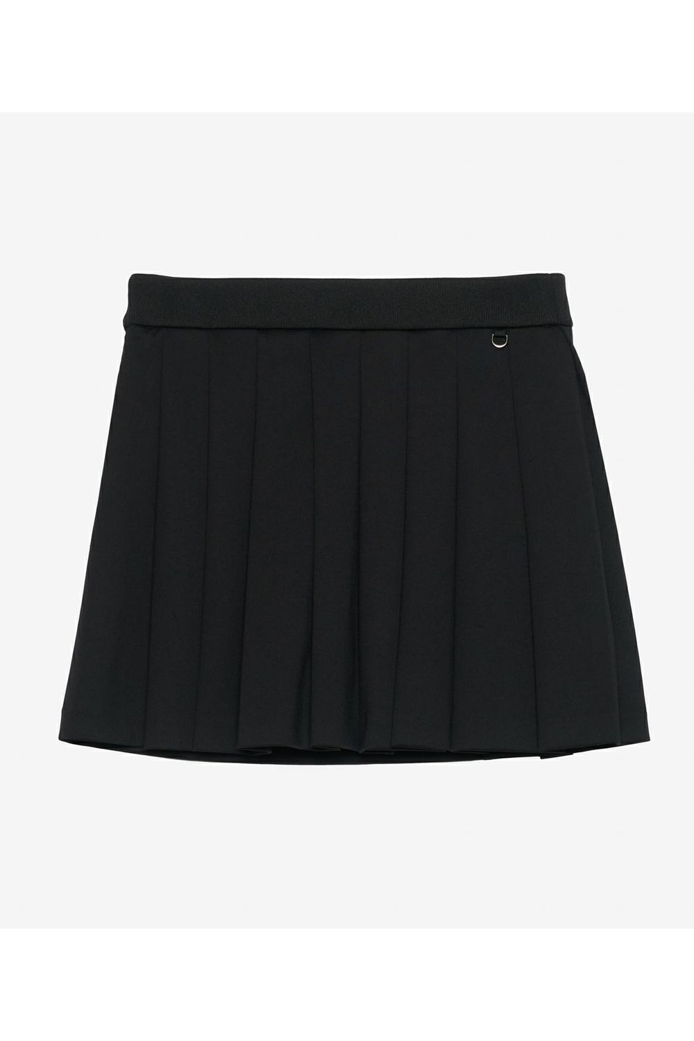 【25AW】【レディース】 WRAP PLEATED SKIRT / ダンボール素材 ウエストリブ バックプリーツスカート (ブラック)