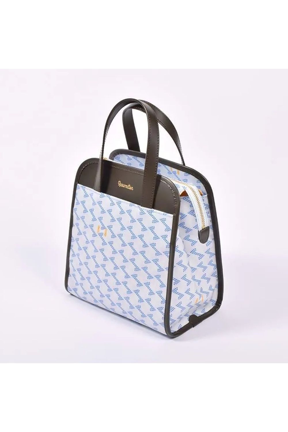 【26SS】 LANIUS TETRA (ラニウス テトラ) / ブランドオリジナルテキスタイル スリム カートバッグ (アクア)*