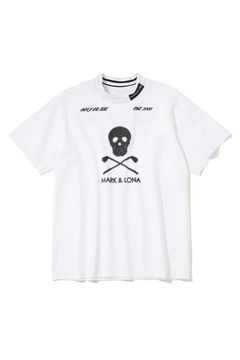 【26SS】 ICON SKULL STRETCH NYLON PIQUÉ MOCK / ナイロンカノコ アイアンスカルプリント モックネックTシャツ (ホワイト)