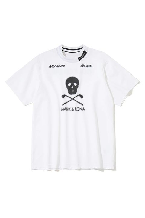 【26SS】 ICON SKULL STRETCH NYLON PIQUÉ MOCK / ナイロンカノコ アイアンスカルプリント モックネックTシャツ (ホワイト)