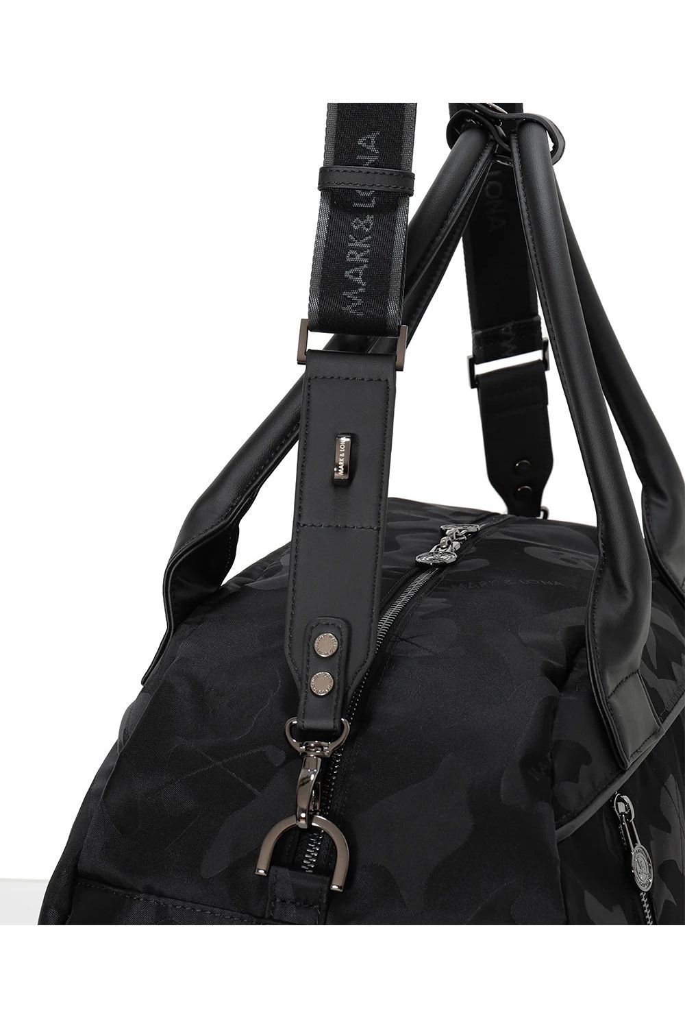 【26AW】 PREMIUM GAUGE BOSTON BAG / コーデュラナイロン シンセティックレザー スカルカモジャカード 2WAYボストンバッグ (ブラック)