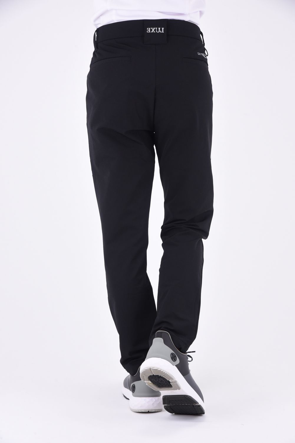 SOFT SHELL BRUSHED PANTS / 裏起毛 ロゴ ソフトパンツ (ブラック)