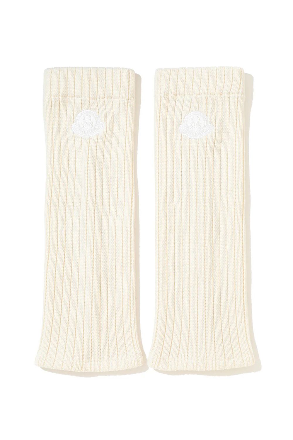 THERMOMIX KNIT LEG WARMERS / ブランドロゴ刺繍 ニットレッグウォーマー (ホワイト)