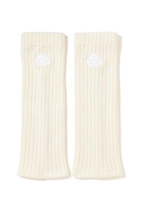 THERMOMIX KNIT LEG WARMERS / ブランドロゴ刺繍 ニットレッグウォーマー (ホワイト)