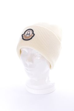 EVER WHOLE GARMENT MERINO BEANIE / ブランクスカルワッペン カラビナ付き ワッチキャップ (アイボリー)