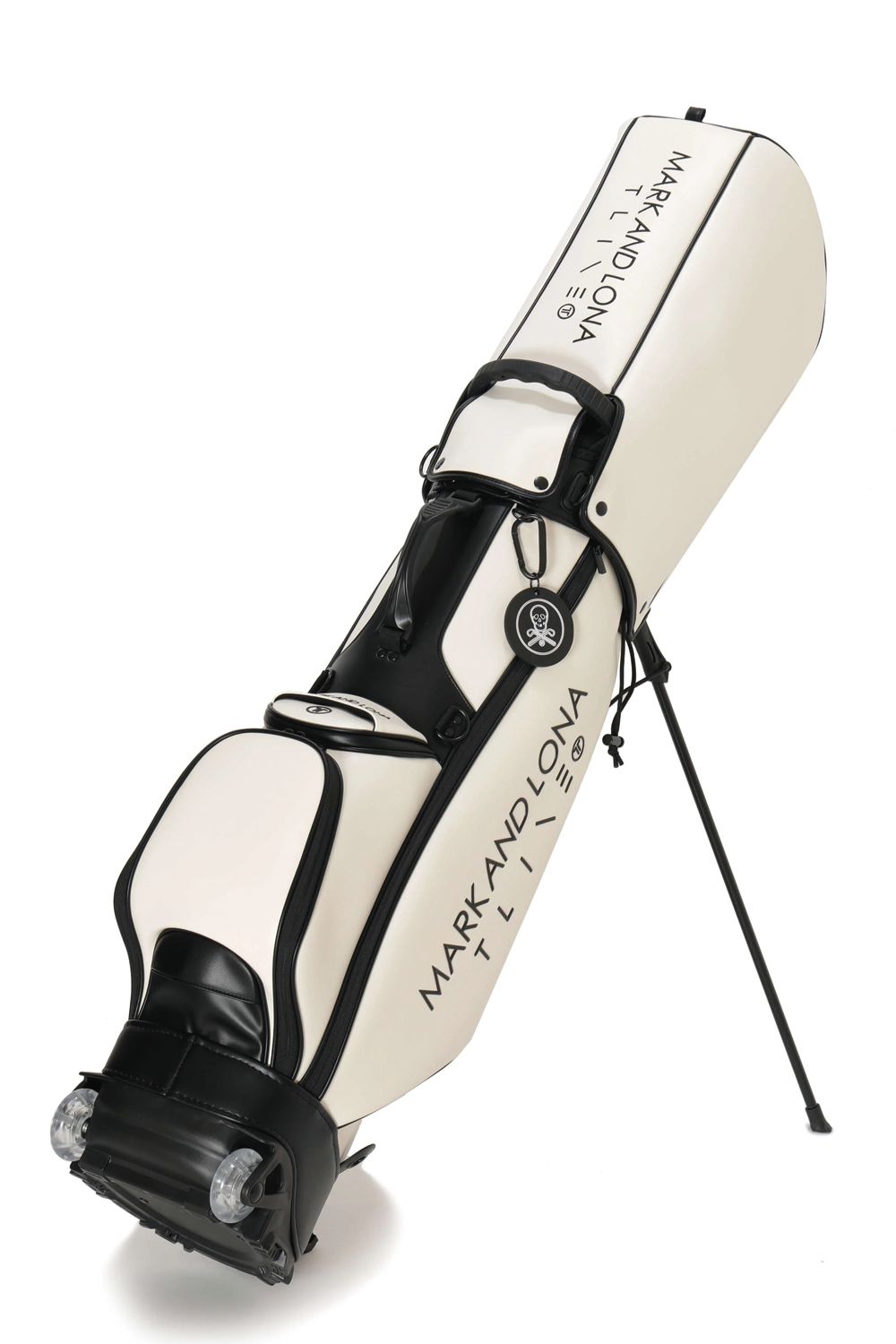 【26SS】【T-LINE】【銀行振込・代金引換不可】【返品・交換不可】 VELOCITY ROLL HYBRID STAND BAG / モノトーン シンセティックレザー スタンドタイプ キャスター付きキャディバッグ (ホワイト)