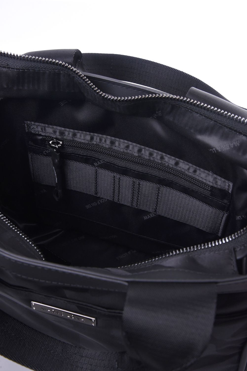 PREMIUM GAUGE CART BAG / コーデュラナイロン レザーパイピング オリジナルカモジャカード カートバッグ (ブラック)