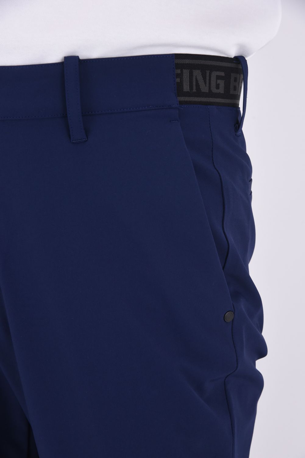 【25SS】 MEN’S LOGO ELASTIC SUMMER PANTS / ロゴ ゴムベルト パンツ (ネイビー)