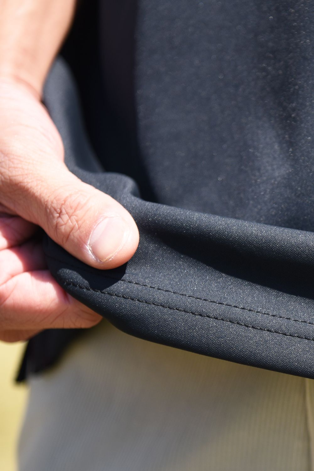 【GOSSIP GOLF 別注】  MONOCAMO BACKLOGO HIGHNECK RF / モノカモ バックロゴ モックネックTシャツ (ブラック)