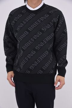 【25AW】 CE MEN'S WR BIAS LOGO CREWNECK KNIT / バイアスロゴジャカード クルーネックニット (ブラック)