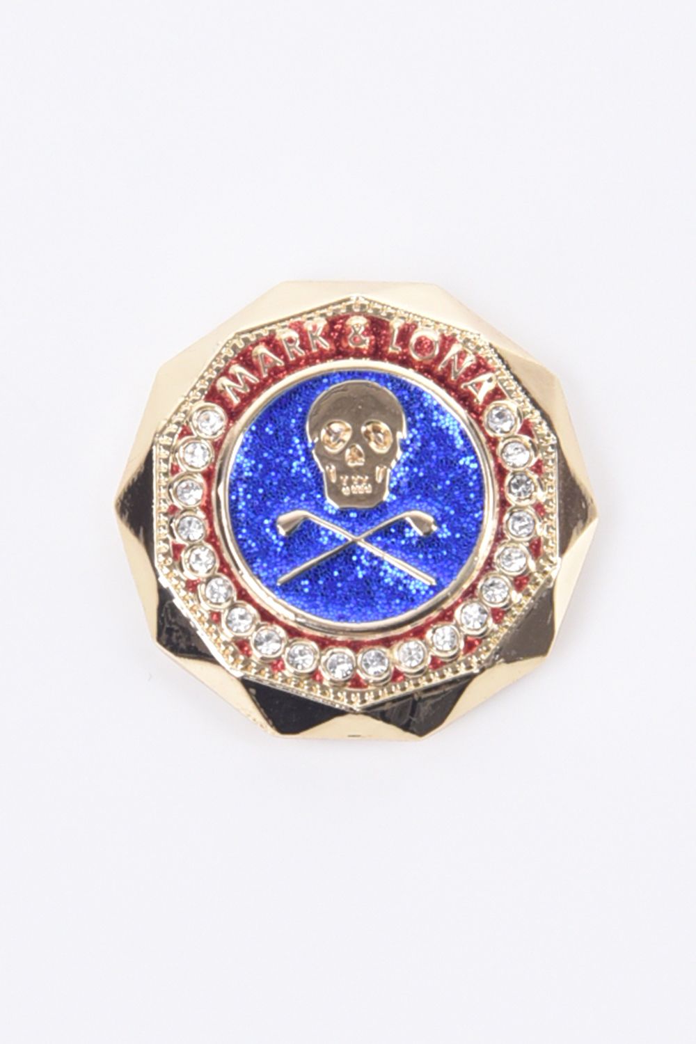 【26SS】【プレゼント好適品】 PRISM ICON JEWEL CLIP MARKER B / ダイヤモンドカット風デザイン アイアンスカル クリップマーカー (ゴールド)