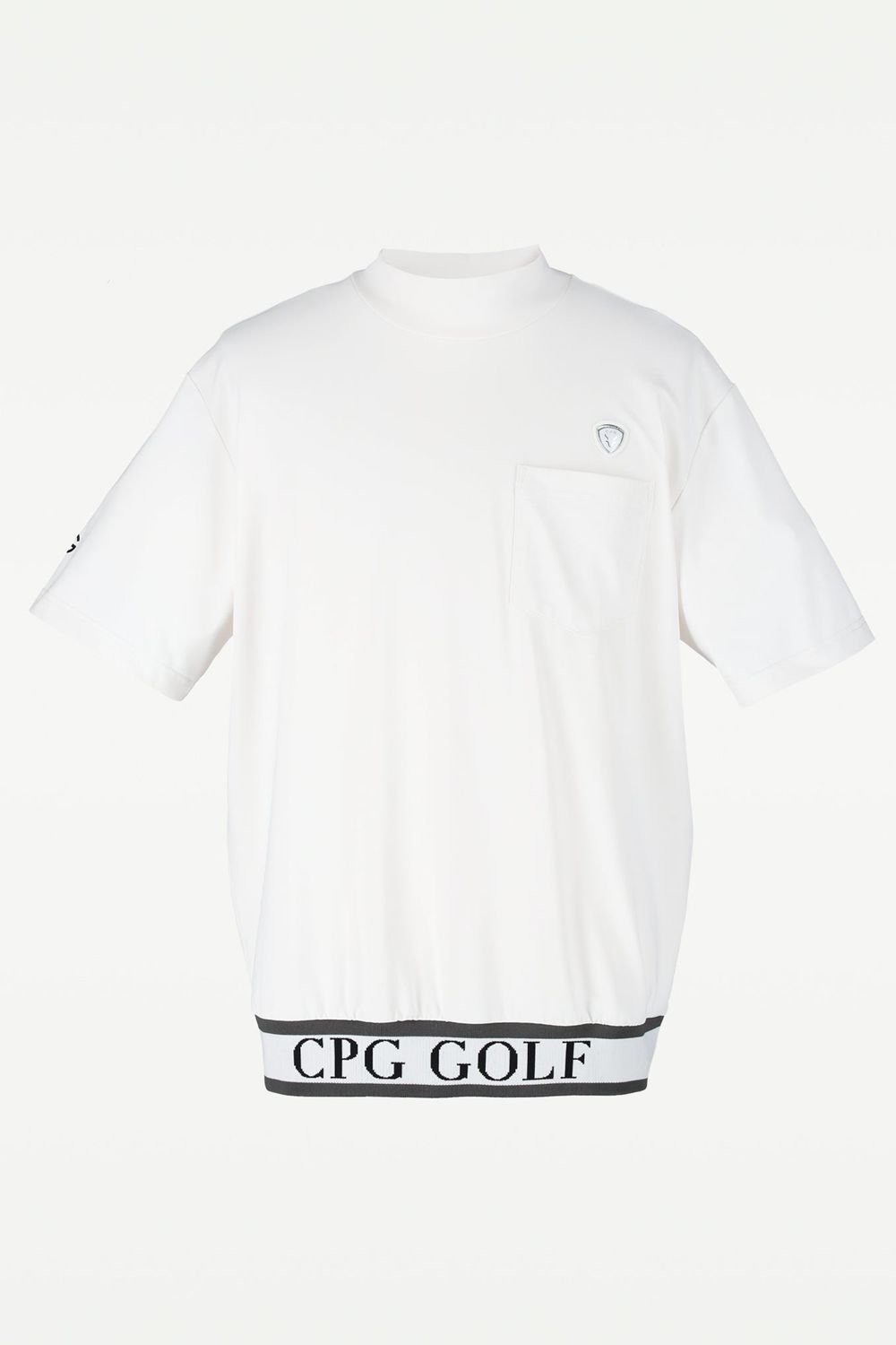 新品❤️CPG❤️モックネック CPG GOLF - 裾JQテープ付きモックネック（ホワイト） | GOSSIP GOLF