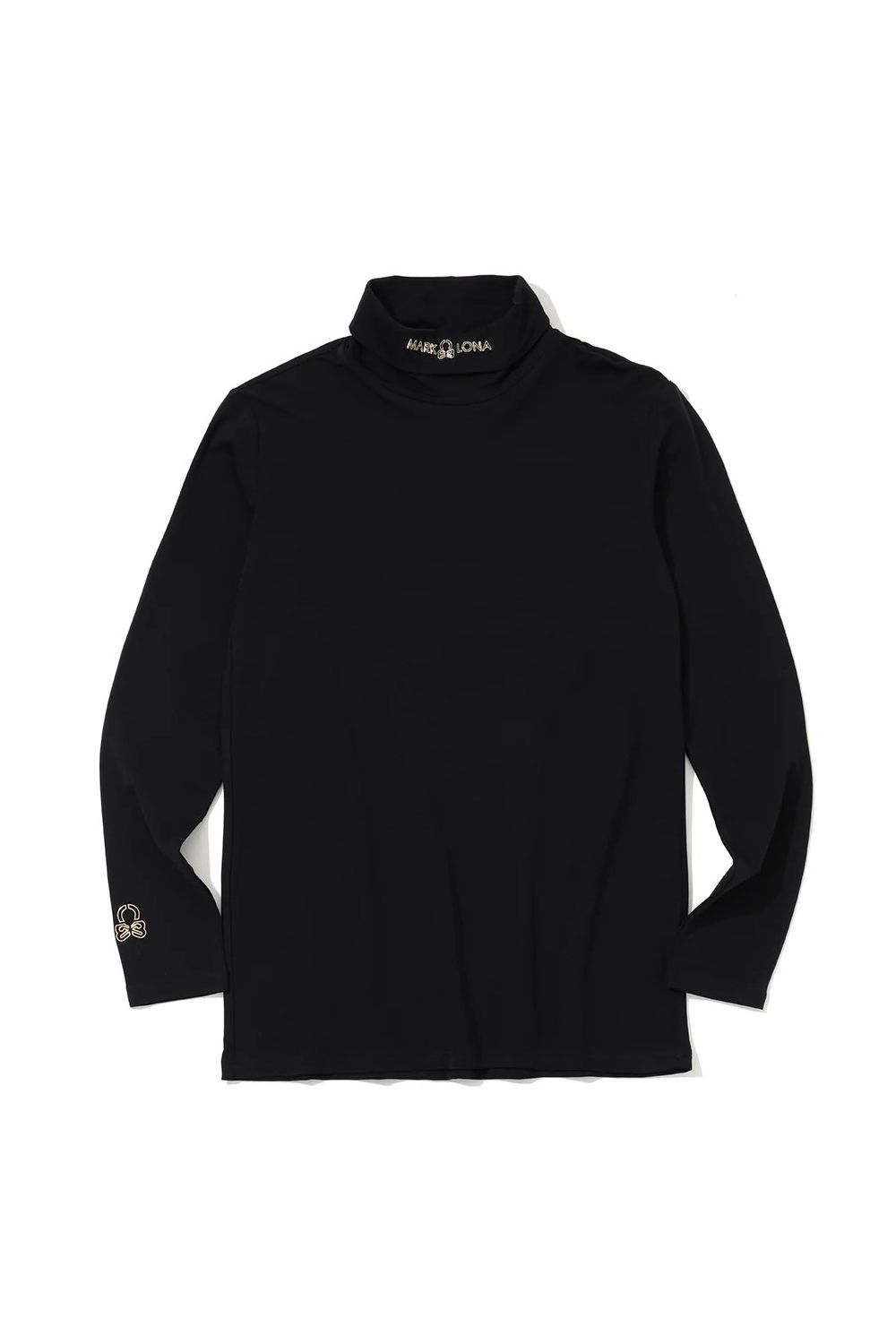 【26AW】 ELEMENT THERMAL TURTLENECK / ゴールドスカルプリント 起毛フリース タートルネックシャツ (ブラック)