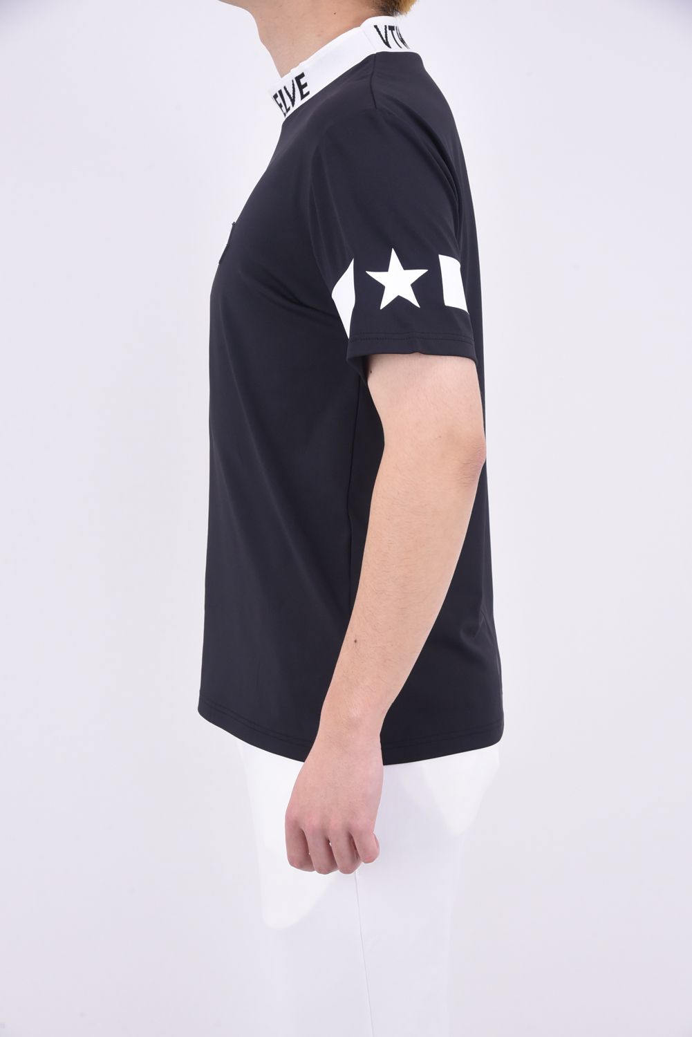 V12 - JACQUARD LOGO MOCK / ジャガード ロゴ モックネック T V12 - JACQUARD LOGO MOCK / ジャガード ロゴ モックネック T