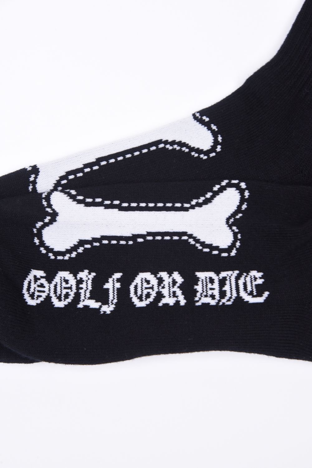 【26SS】 BONES CREW SOCKS / ボーングラフィック クルーソックス (ブラック)